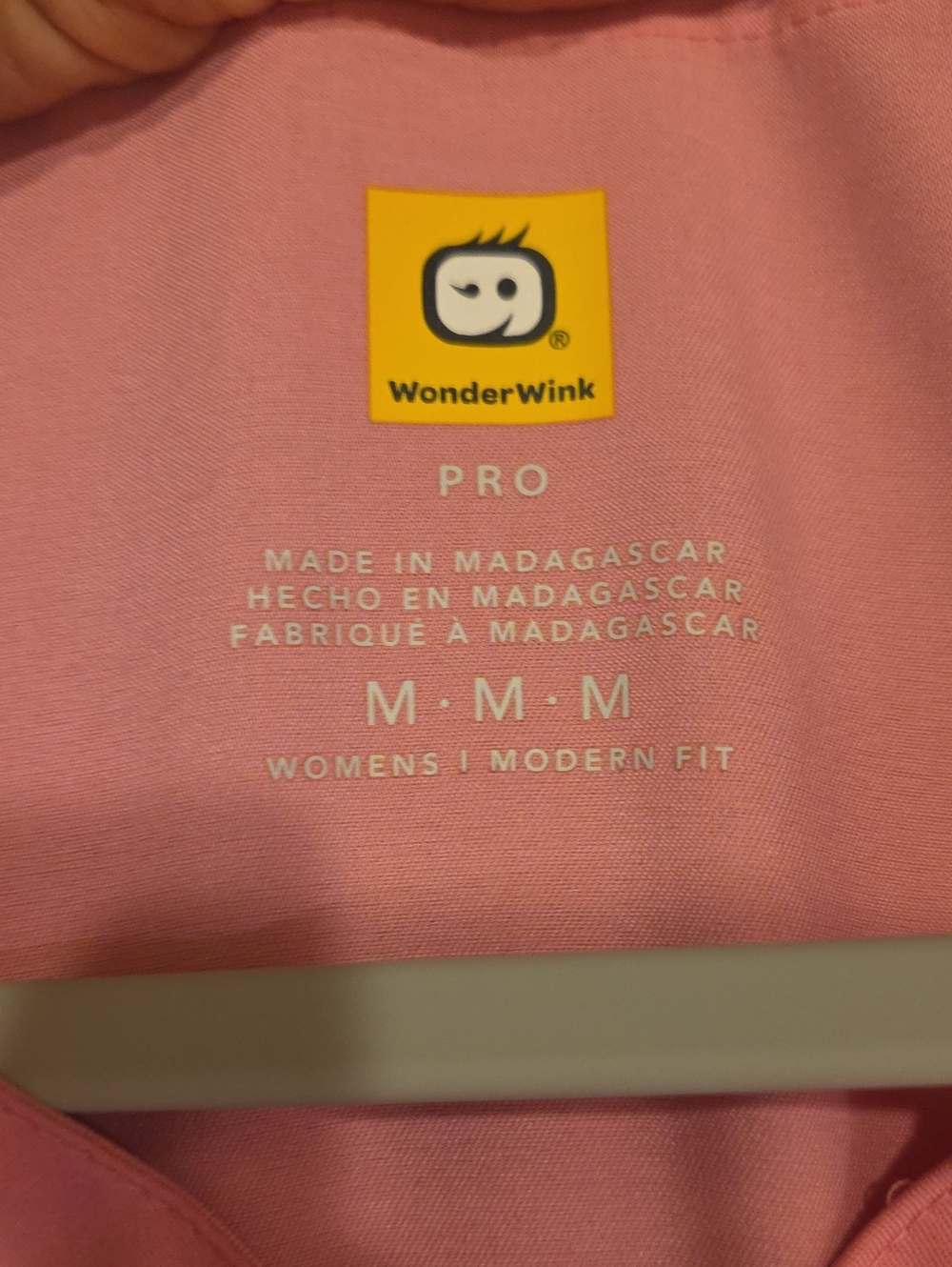 WonderWink Pink Women's V-Neck Scrub Top & Drawstring Pants Size MEDIUM - Picture 3 of 4